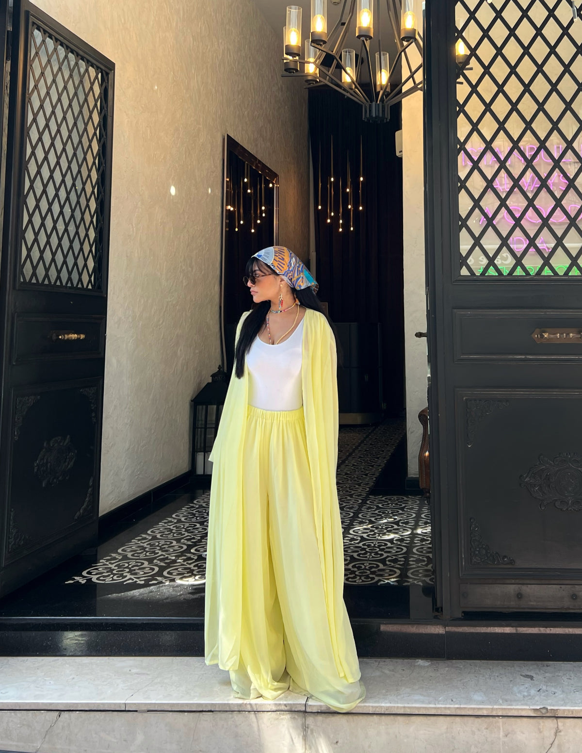 Yellow flowy set
