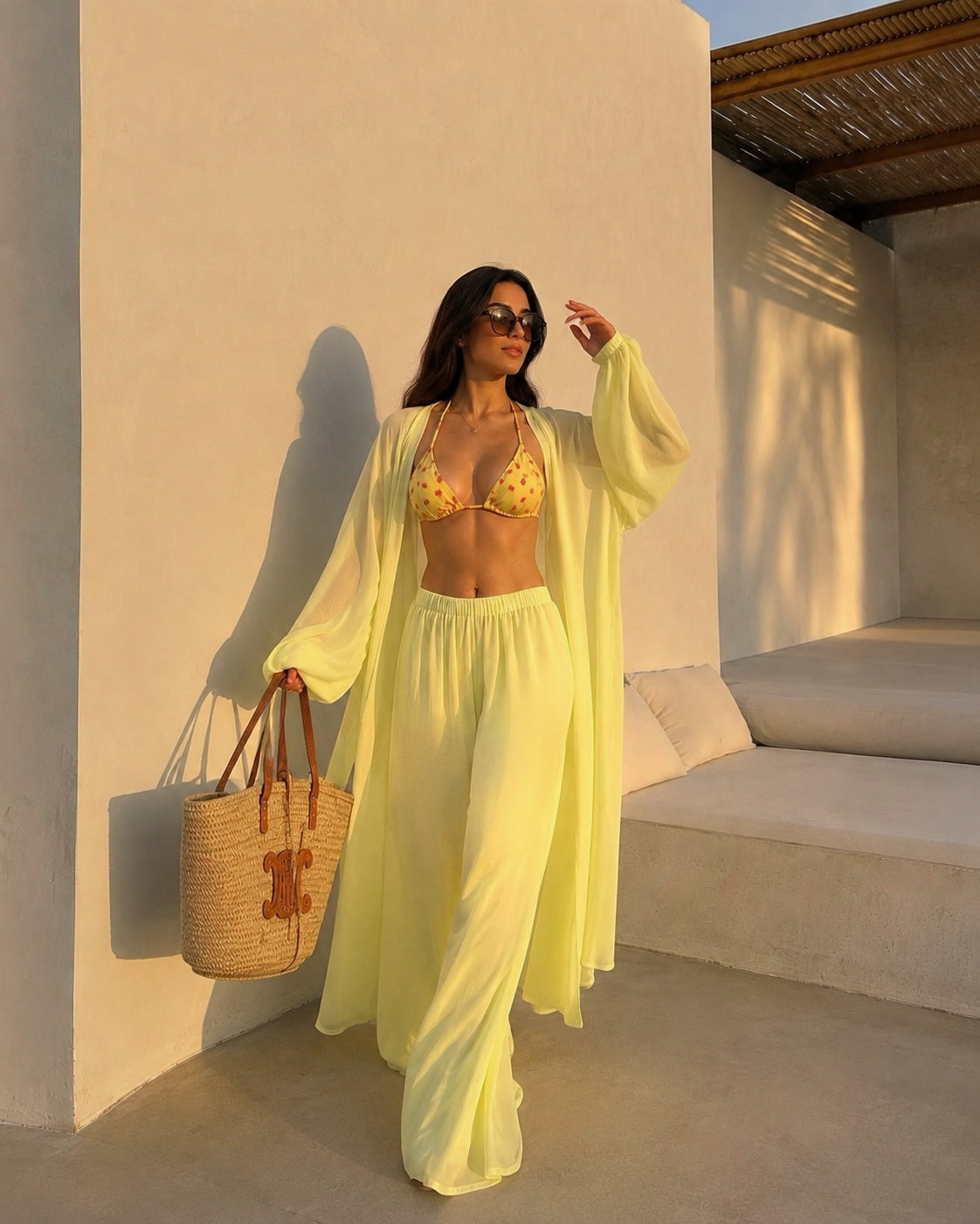Yellow flowy set