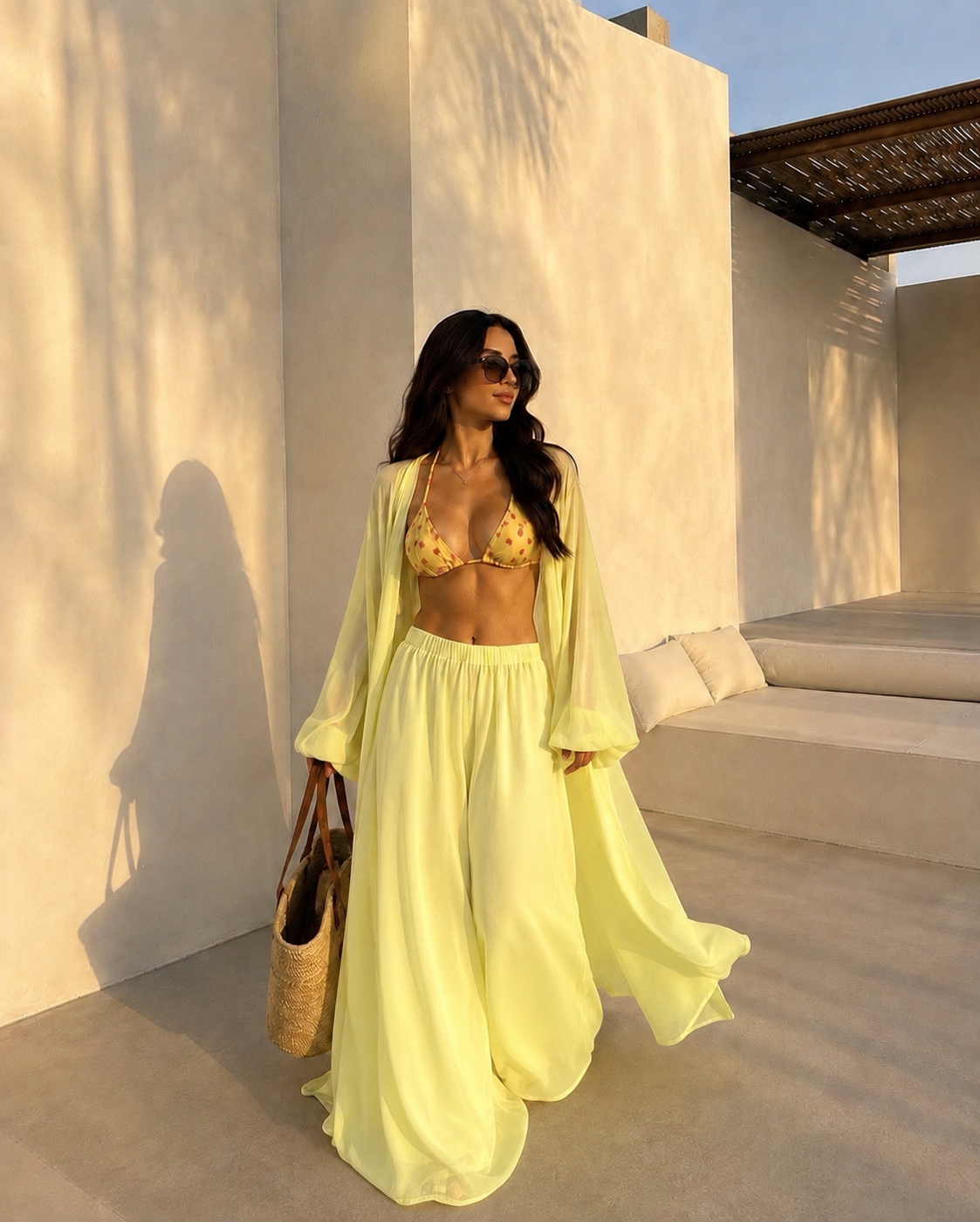 Yellow flowy set