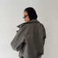 Dirty grey leather jacket