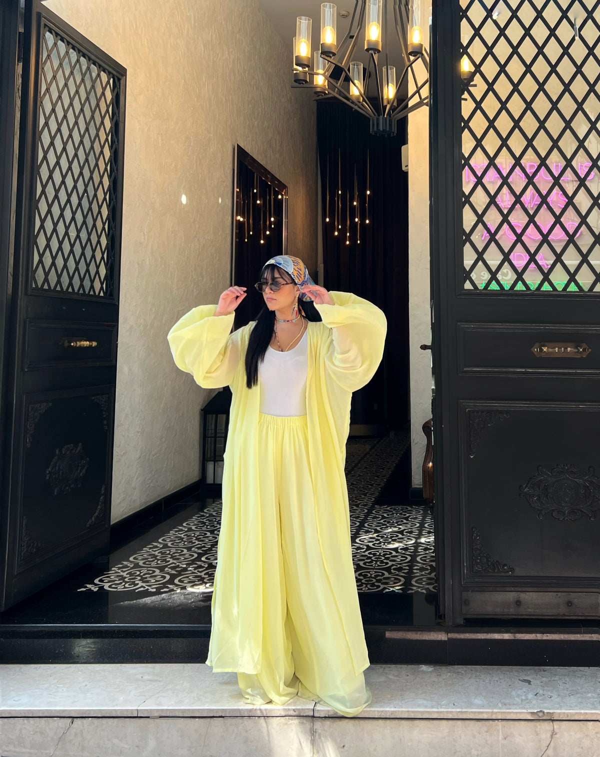 Yellow flowy set