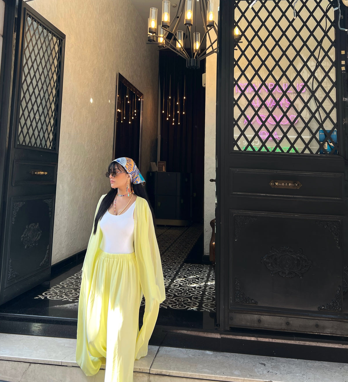 Yellow flowy set