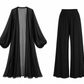 Black flowy set